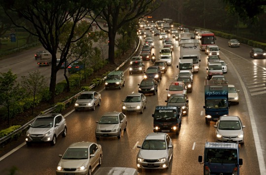 Embouteillage à Singapour