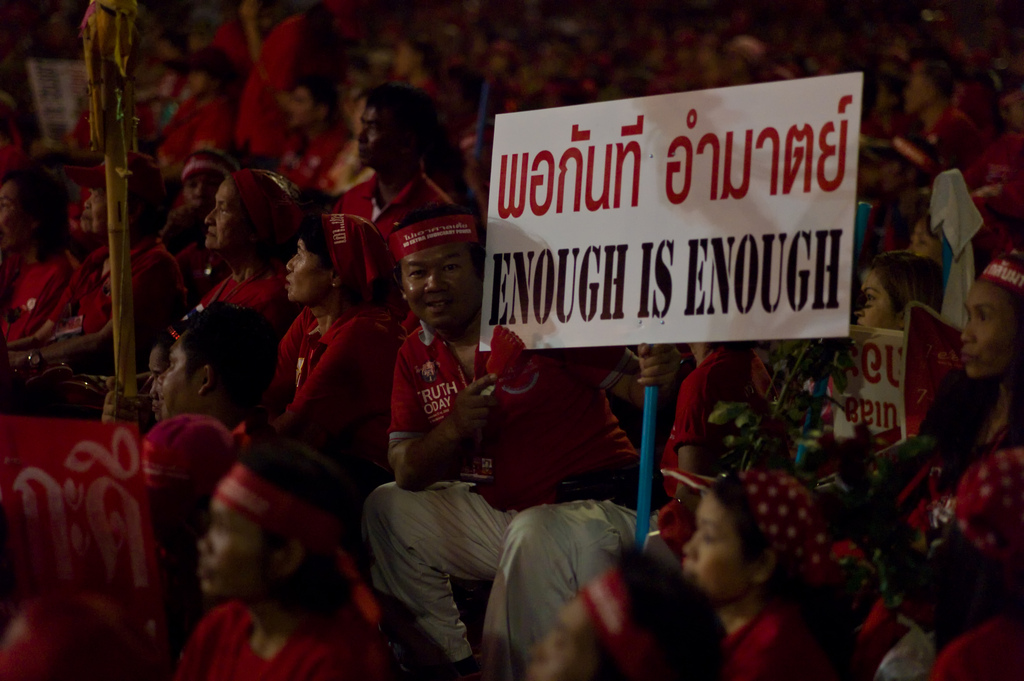 Les "chemises rouges" en Thailande.