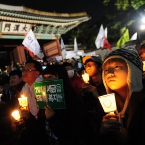 "Occupy Together" à Séoul. © Getty