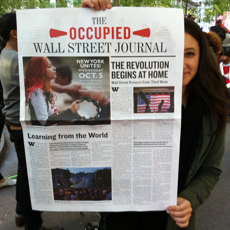 The Occupied Wall Street Journal. © Hrag Vartanian (Hyperallergic LABS)