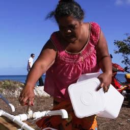 Rationnement à Tuvalu. © AP