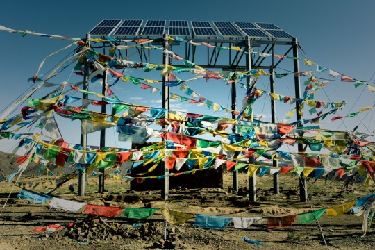 Energie solaire au Tibet.