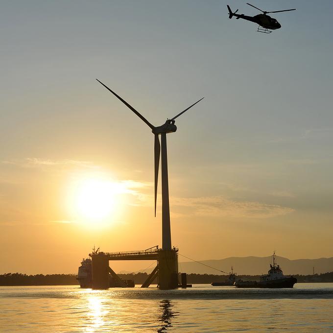 Eolienne offshore au Portugal. © Windfloat (EDP)